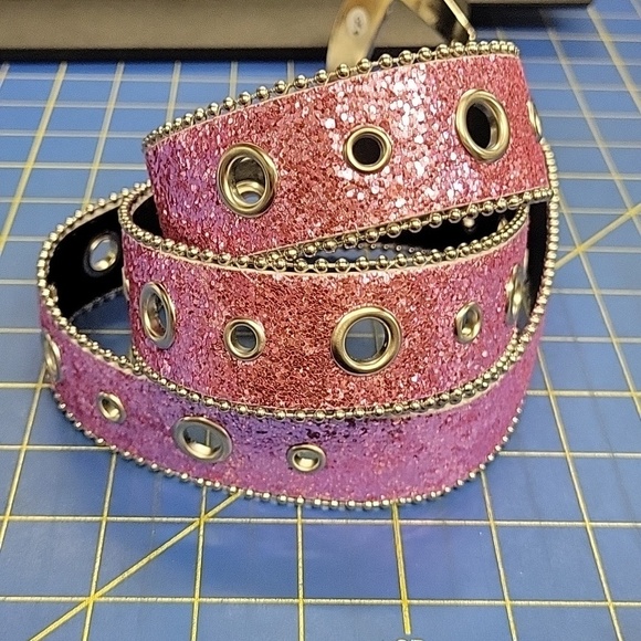 Western Glittered Pink Rhinestone 45\